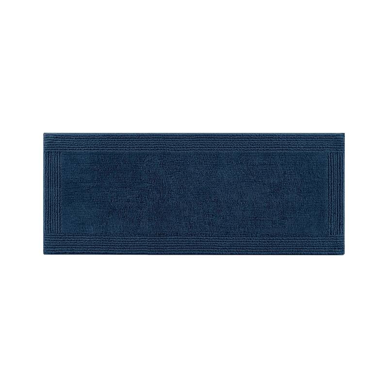 1 PCS 17x24" Cotton Tufted 3000 GSM Reversible Bath Rug Blue