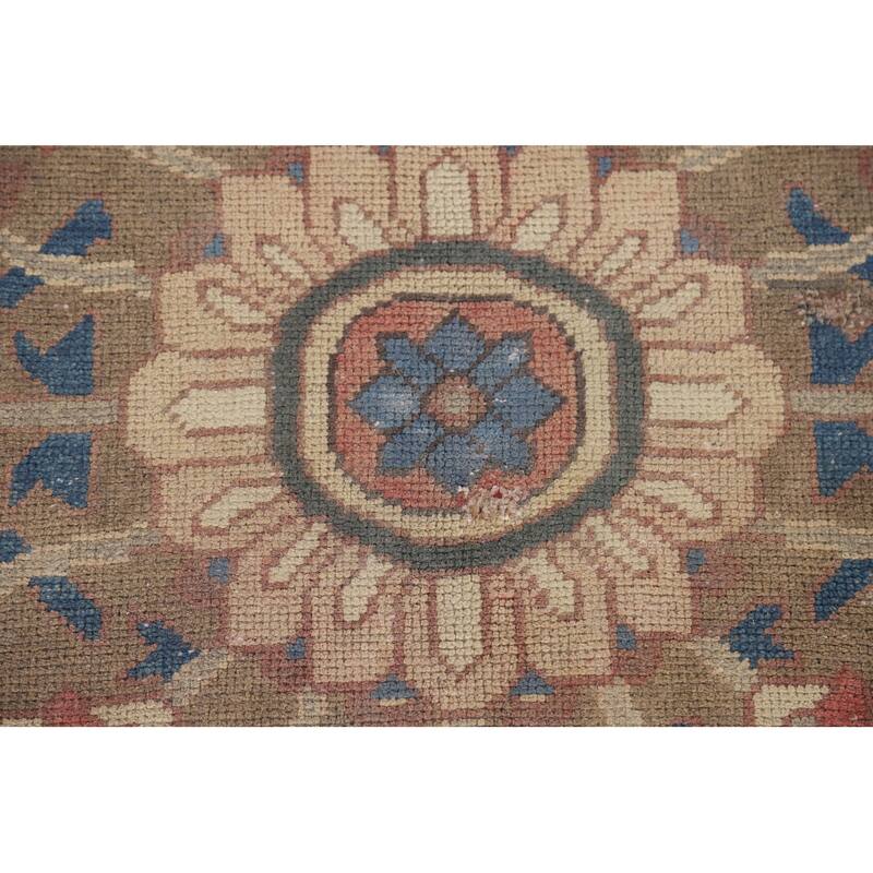 Pink Bakhtiari Vintage Persian Area Rug Handmade Wool Carpet - 6'10" x 9'10"