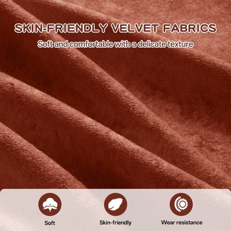 106" Velvet Sectional Sofa with Tassel Skirt Design and Ottoman