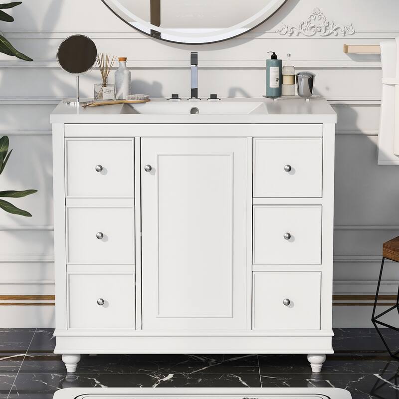 36" Gray Bathroom vanity