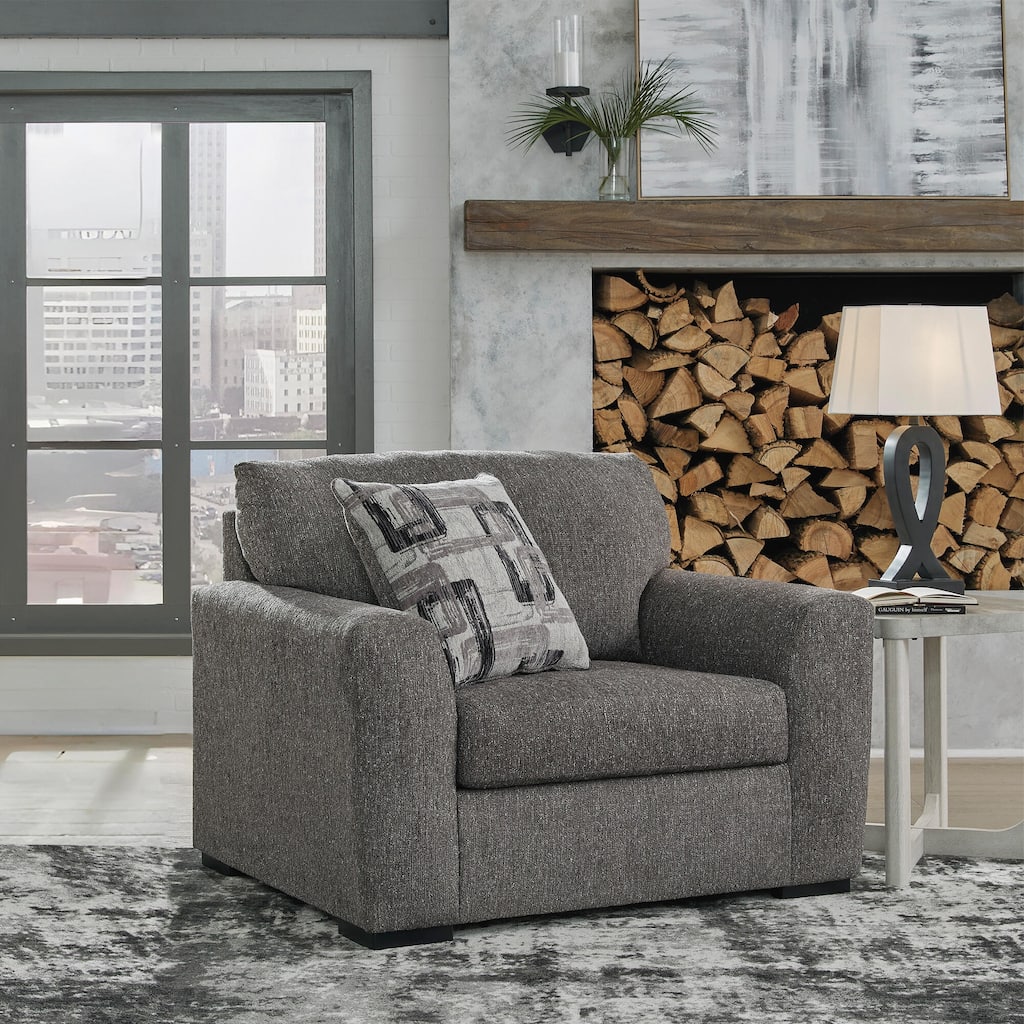 Signature Design by Ashley Gardiner Pewter Oversized Chair - 51"W x 41"D x 40"H