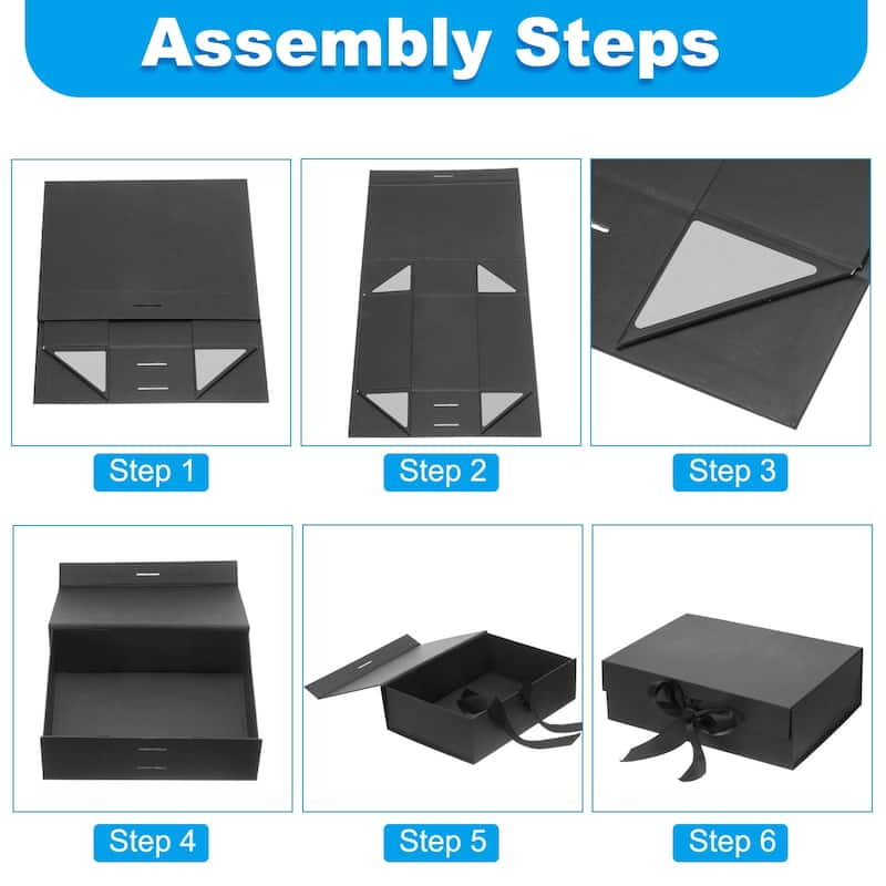 13x10x5 Inch Magnetic Gift Box Collapsible Paper Party Favor Boxes - 13x10x5 Inch
