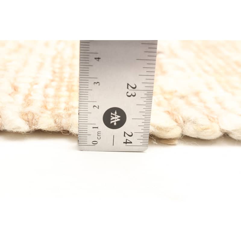 ECARPETGALLERY Braid weave Sienna Tan Wool Rug - 4'11 x 7'10