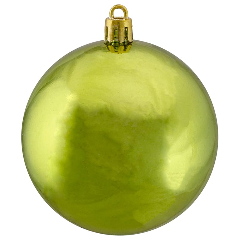 32ct Kiwi Green Shatterproof Christmas Ball Ornaments 3.25" (80mm)