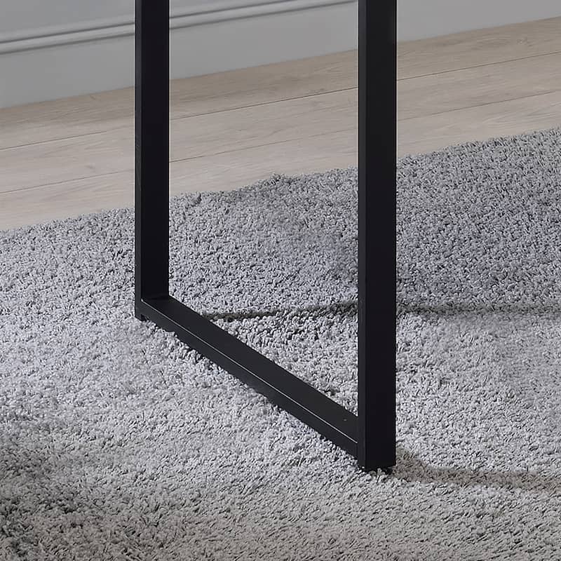 Contemporary 50-inch Steel Computer Desk with USB Ports by Furniture of America