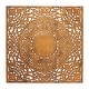 preview thumbnail 13 of 12, Brown or White Wooden Handmade Intricately Carved Floral Home Wall Decor with Mandala Design (Set of 3)