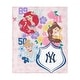 preview thumbnail 1 of 40, MLB Disney Princesses Game On Girls Silk Touch Throw Blanket 46x60 inches - New York Yankees
