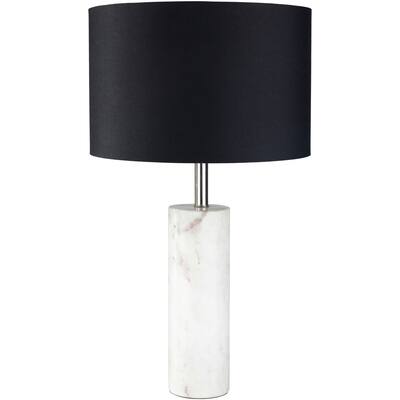 Soren Table Lamp with White Base and Black Shade