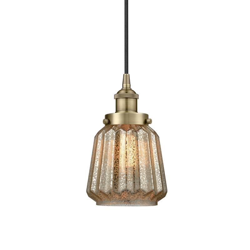 Innovations Lighting 616-1PH-12-7 Chatham Pendant Chatham 7" Wide Mini - Antique Brass / Mercury