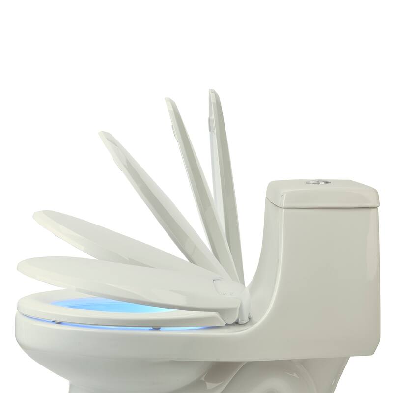 Brondell LumaWarm Heated Nightlight Round Biscuit Toilet Seat - Beige
