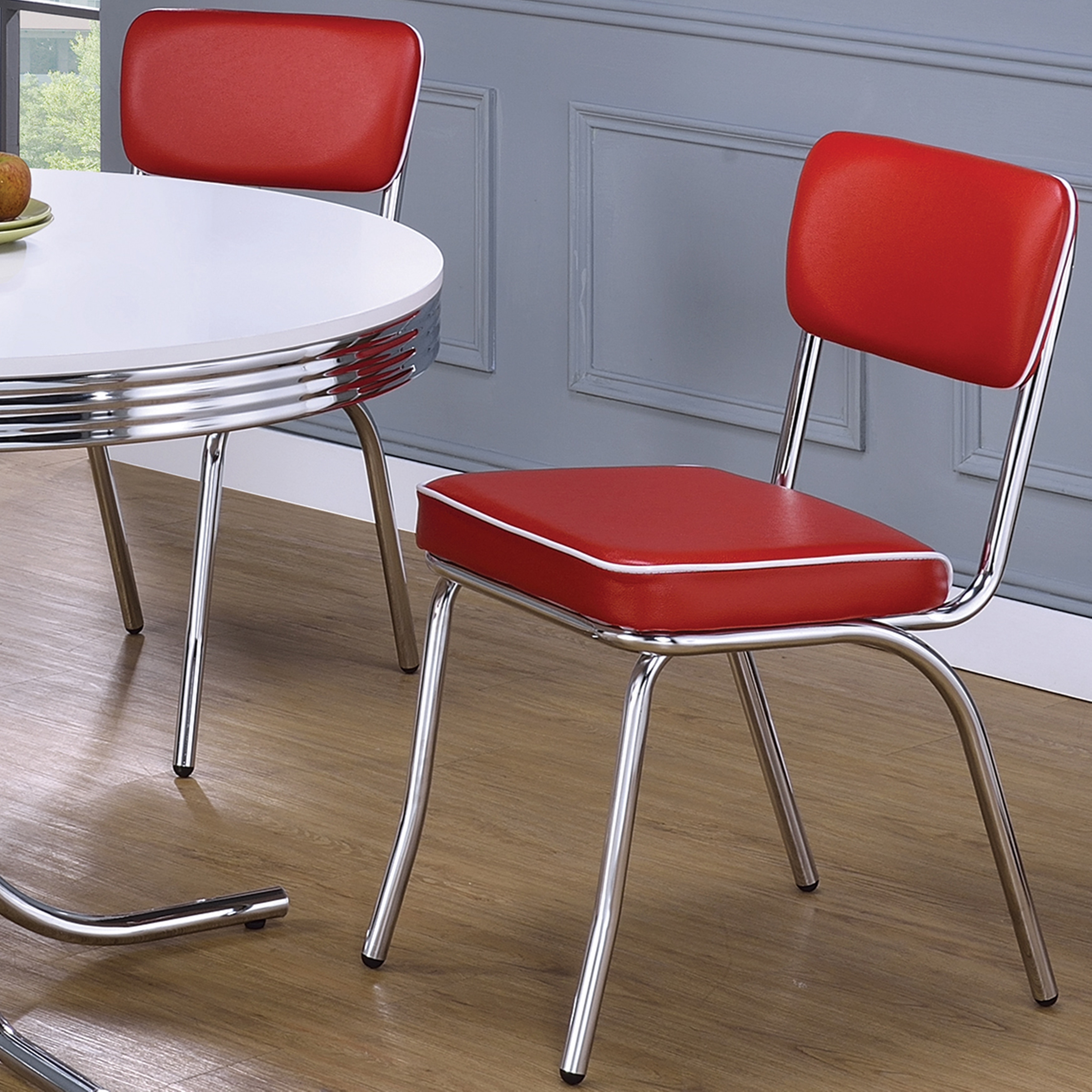 Retro red shop dining set