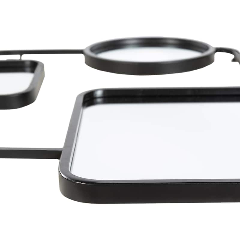 Artistic Weavers Lucci Black Contemporary Geometric Mirror - 29"H x 25"W
