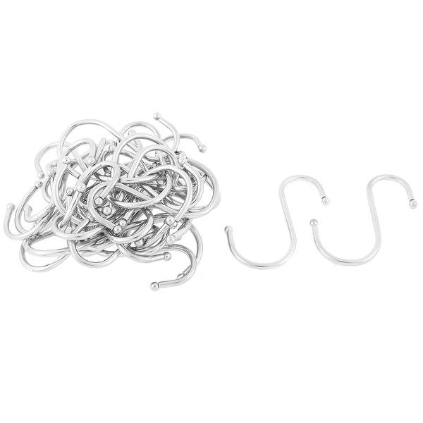 30pcs Wardrobe Kitchen Stainless Steel S Shape Hanging Hooks