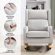 preview thumbnail 41 of 60, HOMYKA 27.56" Wide Rocking Chair for Nursery with Solid Wood Leg