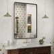 preview thumbnail 17 of 192, KIOTEE Modern Metal Frame Wall Mounted Bathroom Vanity Mirror with 5-year warranty 36x24 - Black