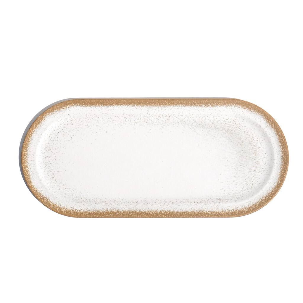 Abode Homewares by TarHong Carmel Reactive Platter, (MERGE) , 17.7"