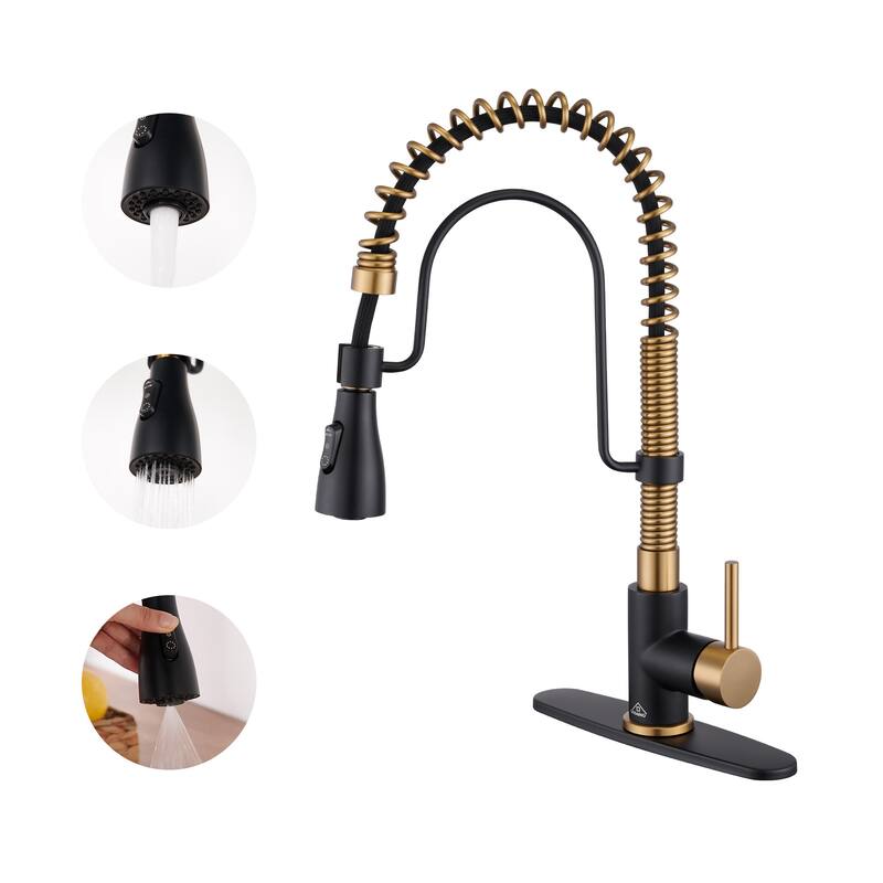 Single Handle Pull Down Sprayer Kitchen Faucet