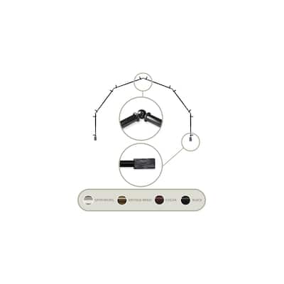 Corner Curtain Rod Black 13/16 Inch 6-Sided Bay Window Rods for Draperies - M