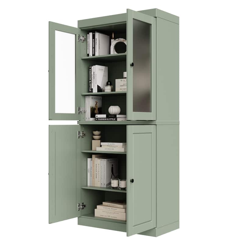100% Solid Wood 6-Shelf Bookcase with Optional Doors by Palace Imports