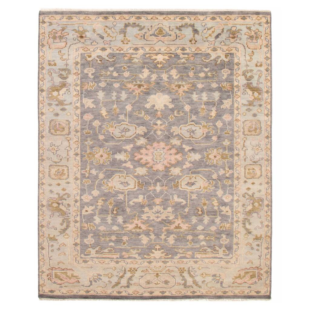 ECARPETGALLERY Hand-knotted Jules Serapi Grey Wool Rug - 7'11 x 9'10