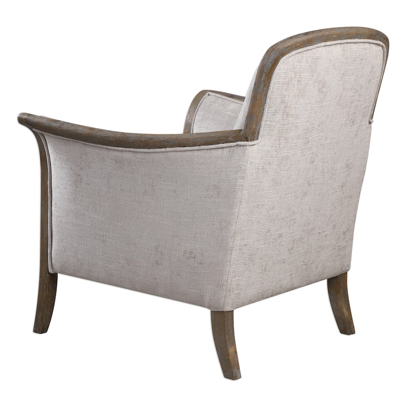 Uttermost Brittoney 32 Inch Tall Wood Framed Arm Chair with Fabric