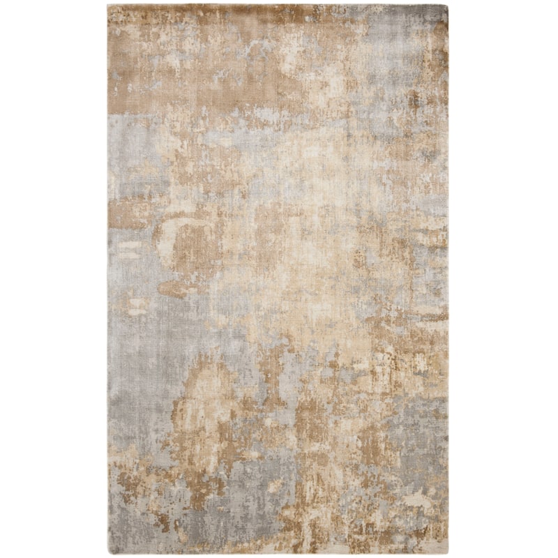 SAFAVIEH Handmade Mirage Muna Modern Abstract Viscose Rug - 6' x 9' - Taupe/Grey