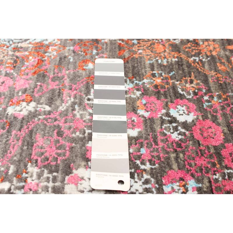 ECARPETGALLERY Hand-knotted Heritage Grey Silk, Wool Rug - 2' 7" x 8' 1"