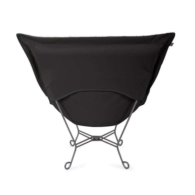 Allan Andrews Scroll Puff Chair with Titanium Frame, Barbet Collection