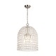 preview thumbnail 51 of 53, Vintage Glam Crystal Bird Cage Lantern Chandelier - Distressed Brass