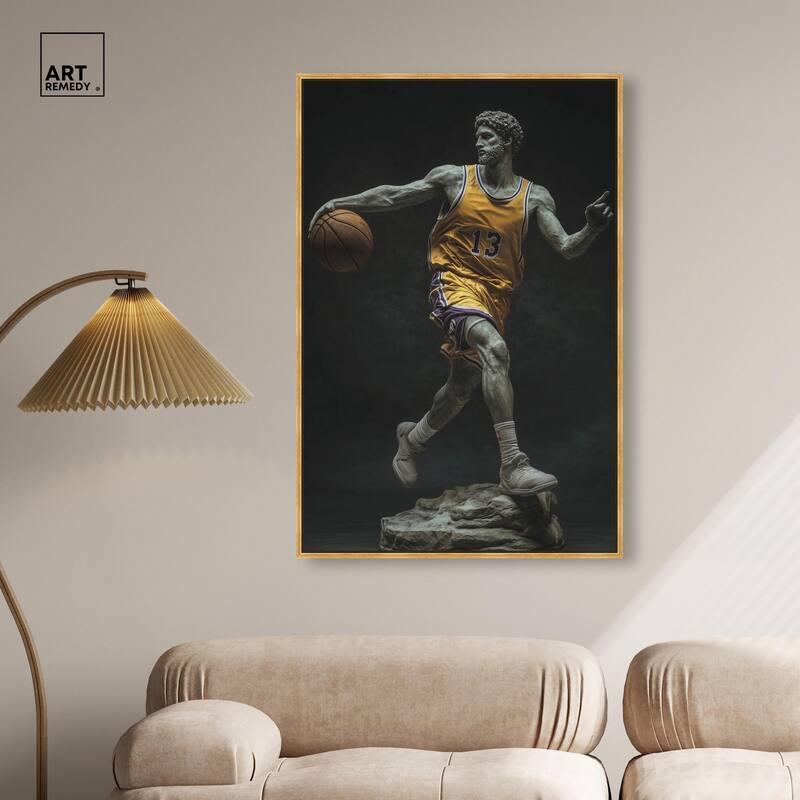 Basketball Sculpture II Canvas by Art Remedy