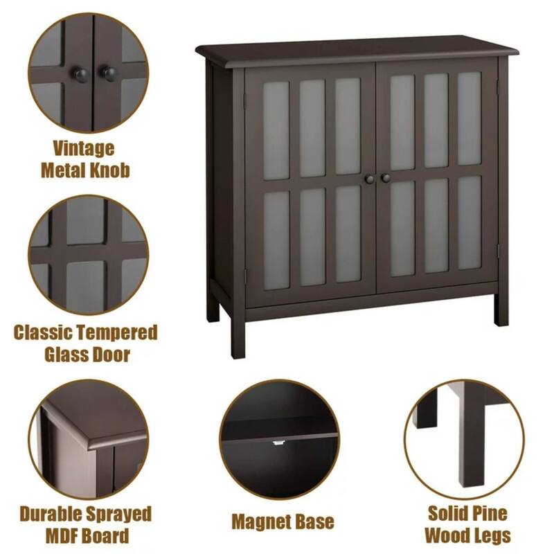 Storage Buffet Glass Door， Brown Bed Bath & Beyond 38207828