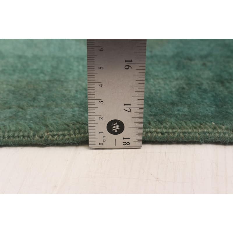 ECARPETGALLERY Hand-knotted Color Transition Teal Wool Rug - 5'4 x 8'1