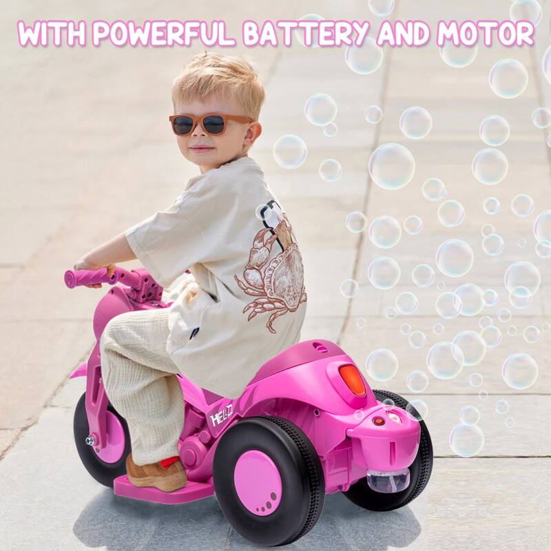 Kids Electric Motorcycle with Bubble Function
