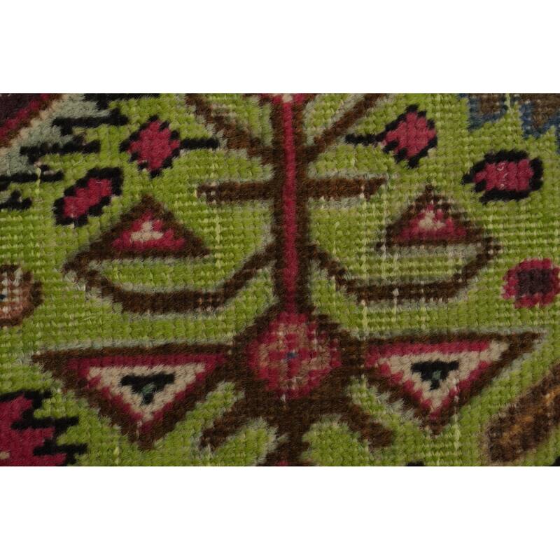 Hand Knotted Oriental 100% Wool Carpet Traditional Medallion Red Tabriz Area Rug - 9' 11'' X 6' 5''