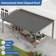 preview thumbnail 39 of 47, Domi Lean to Gazebo, Outdoor Hardtop Wall Mounted Gazebo with Sloping Galvanized Steel Roof