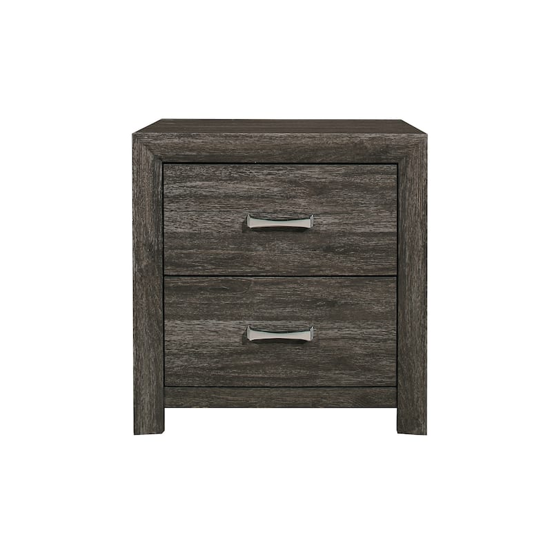 Nightstand 1pc Chrome Tone Handles Contemporary Design Bedroom Furniture Bed Side Table