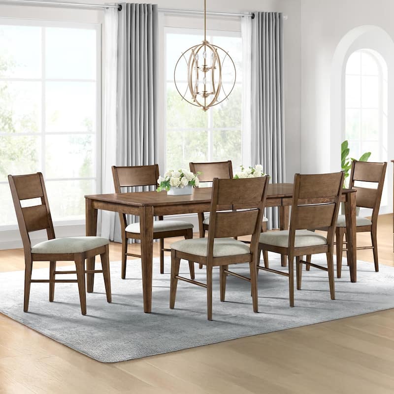 Koloa Upholstered Ladder Back Dining Chair, Honey (Set of 2)