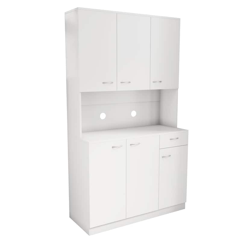 70.87" Tall Wardrobe and Kitchen Cabinet - White