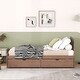 preview thumbnail 6 of 7, Modern Twin Size Platform Bed Frame with 2 Storage Drawers, Solid Wood Twin Storage Bed Frame with Headboard for Kids Boys Girls