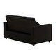 preview thumbnail 7 of 18, Loveseat Couches Chair Velvet Upholstered Sofa with Pull out Multifunctional Sofa Bed and Adjustable Backrest, Plastic Feet