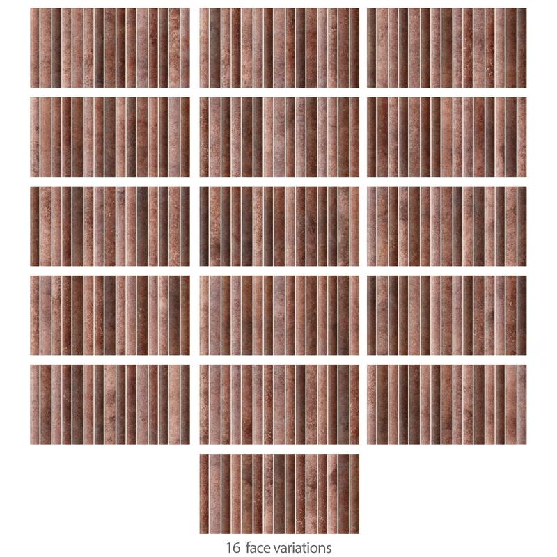 Merola Tile Rubik Garnet 5-7/8" x 11-3/4" Ceramic Wall Tile
