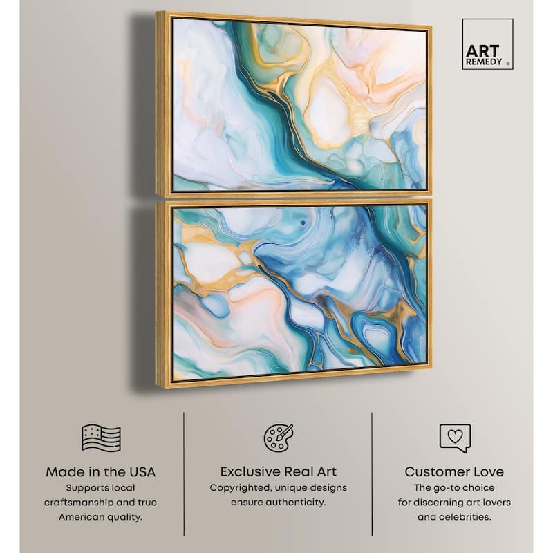 Visions Pastel I Canvas Set of 2 by Art Remedy