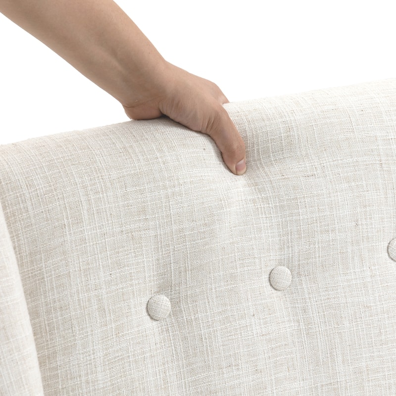 3-Piece Tufted Linen Armchair and Loveseat Set