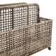 preview thumbnail 13 of 12, Ridley Outdoor Wicker And Metal Pool Storage Caddy - 22.25"x43.5"x30"