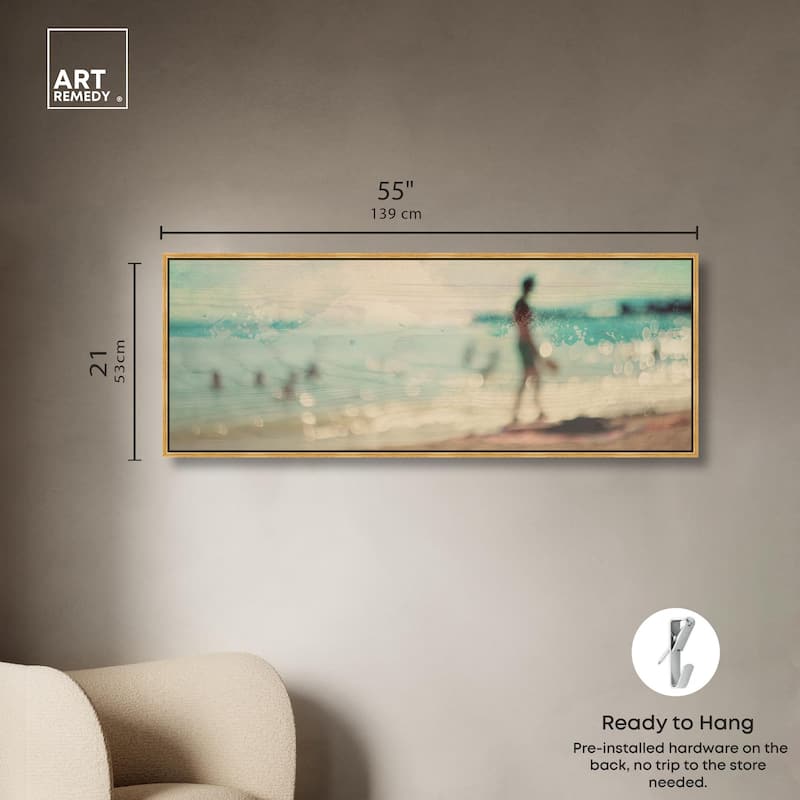 San Buenaventura Beach Panoramic Canvas by Art Remedy