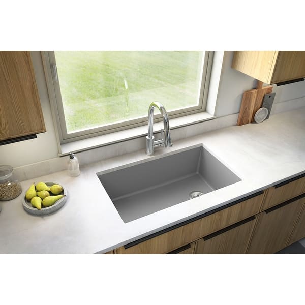 slide 1 of 61, Karran Undermount Quartz Single-bowl Kitchen Sink