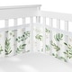 preview thumbnail 1 of 4, Boho Floral Leaf Boy Girl Sweet Jojo Designs+ BreathableBaby Breathable Mesh Crib Liner Sage Bohemian Watercolor