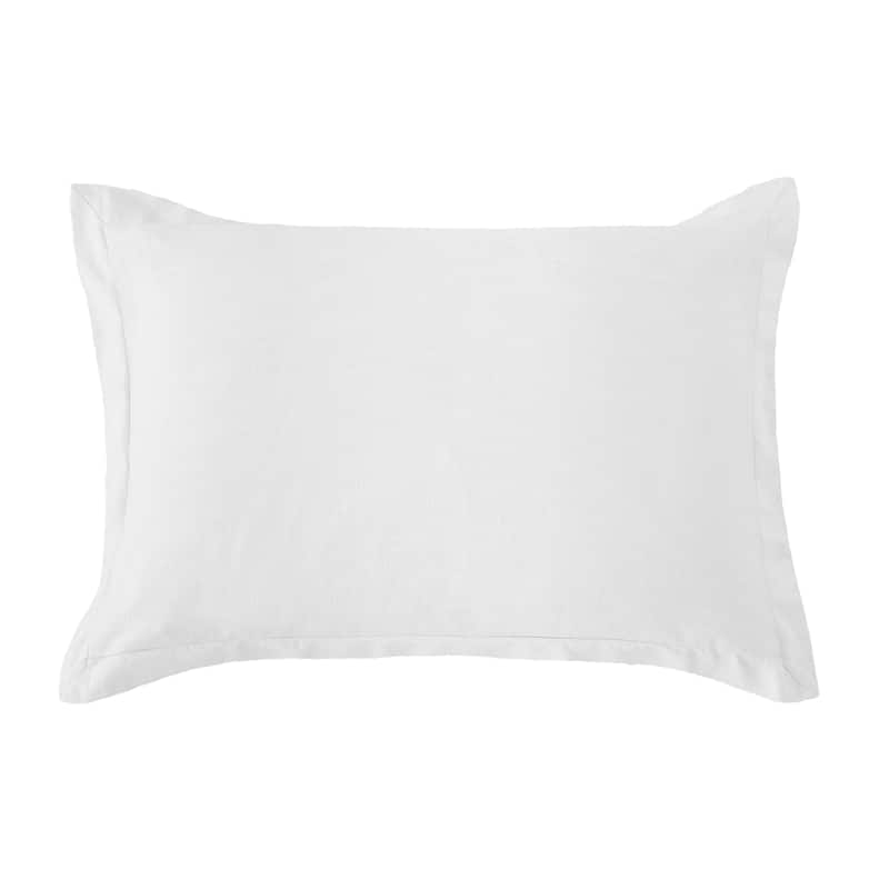 HiEnd Accents Washed Linen Tailored Pillow Sham - King - White