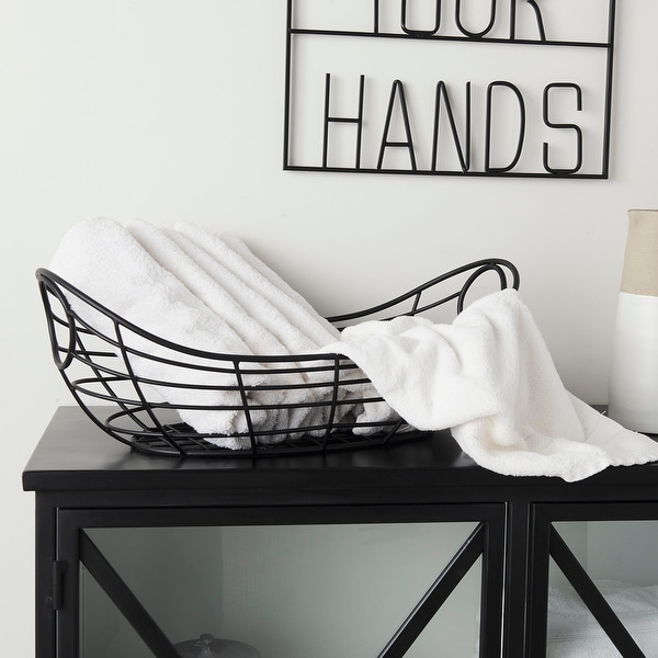 Black basket for best sale blankets