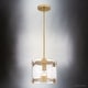 preview thumbnail 3 of 3, Luxury Cosmopolitan Pendant, 8.25H x 9W, with Posh Style, Light Gold, UQL5440 by Urban Ambiance - 8.25''H x 9''W x 9''D